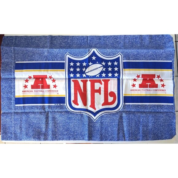 VTG 1995 NFL Pillowcase Blue The Bibb Company Standard Size 18*29 In Made In USA - Picture 2 of 13